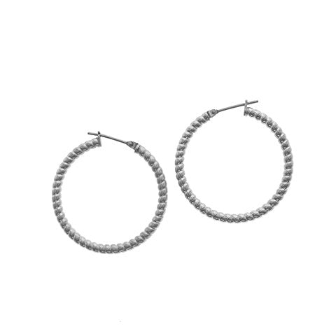 Aros argolla acero quirurgico facetada de 40 mm